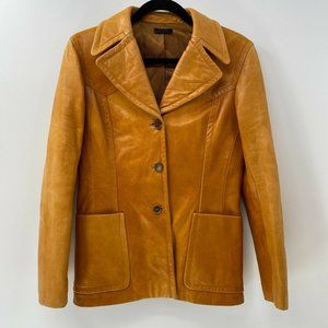 Dean Hutchinson leather blazer jacket sz 8 Western